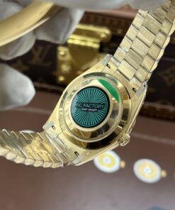 Đồng hồ Rolex nam chế tác Day-Date mặt xanh ombre máy calibre 3255 Thuỵ Sỹ xưởng RC 40mm (2)