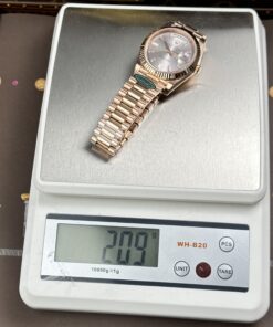 Đồng hồ nam Rolex Day-Date Replica 11 mặt bạc bộ chuyển động calibre 3255 xưởng RC 40mm (2)