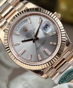 Đồng hồ nam Rolex Day-Date Replica 11 mặt bạc bộ chuyển động calibre 3255 xưởng RC 40mm (2)