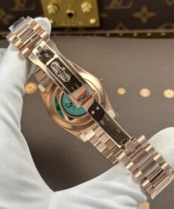 Đồng hồ nam Rolex Day-Date Replica 11 mặt xanh lá cây máy calibre 3255 Thuỵ Sỹ xưởng RC 40mm (2)