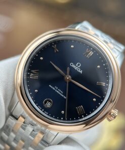 Đồng hồ nữ Omega De Ville Prestige Rep 11 mặt số màu xanh dương máy cơ tự động 34mm (1)