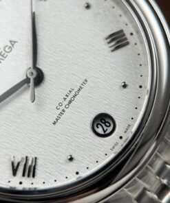 Đồng hồ nữ Omega Replica 11 De Ville Prestige mặt số màu trắng dây kim loại 34mm (2)