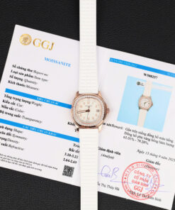 Đồng hồ nữ Patek Philippe Aquanaut 5067 Rep 11 vỏ bọc vàng thật viền đính kim cương moissanite 35 (2)