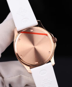 Đồng hồ nữ Patek Philippe Aquanaut 5067 Rep 11 vỏ bọc vàng thật viền đính kim cương moissanite 35 (2)