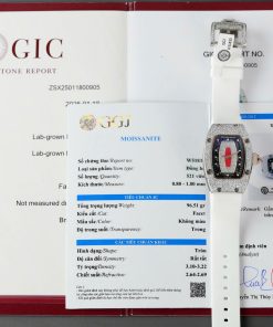 Đồng hồ nữ Richard Mille RM007 chế tác đính full kim cương moissanite HongKong 36mm (2)