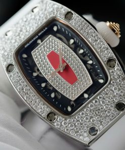 Đồng hồ nữ Richard Mille RM007 chế tác đính full kim cương moissanite HongKong 36mm (2)