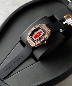 Đồng hồ nữ Richard Mille RM037 chế tác bọc vàng thật vỏ đính full moissanite HongKong 36mm (2)