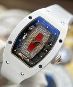 Đồng hồ nữ Richard Mille RM07-01 Rep 11 vỏ gốm trắng máy cơ Thuỵ Sỹ super clone xưởng ZF 36mm (2)