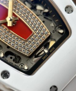 Đồng hồ nữ Richard Mille RM07-01 Rep 11 vỏ gốm trắng máy cơ Thuỵ Sỹ super clone xưởng ZF 36mm (2)
