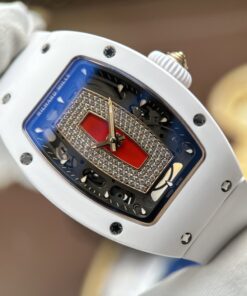 Đồng hồ nữ Richard Mille RM07-01 Rep 11 vỏ gốm trắng máy cơ Thuỵ Sỹ super clone xưởng ZF 36mm (2)