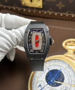 Đồng hồ nữ Richard Mille RM07-01 Replica 11 vỏ gốm đen máy cơ Thuỵ Sỹ super clone xưởng ZF 36mm (2)