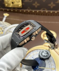 Đồng hồ nữ Richard Mille RM07-01 Replica 11 vỏ gốm đen máy cơ Thuỵ Sỹ super clone xưởng ZF 36mm (2)