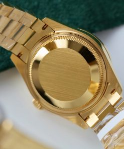 Đồng hồ nữ Rolex DateJust mặt MOP chế tác bọc vàng thật + đính kim cương moissanite 31mm (2)