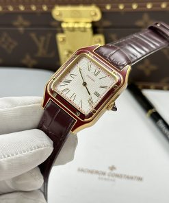 Đồng hồ Cartier Santos Dumont Replica 11 mặt trắng cọc số la mã 43.5×31 (1)
