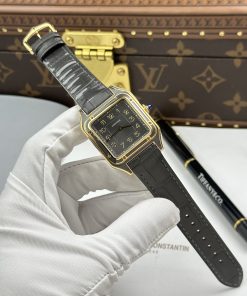 Đồng hồ Cartier Santos Dumont Replica 11 mặt xám cọc số học trò 43.5×31 (2)