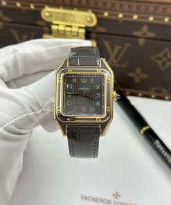 Đồng hồ Cartier Santos Dumont Replica 11 mặt xám cọc số học trò 43.5×31 (2)