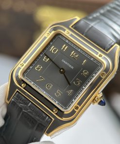 Đồng hồ Cartier Santos Dumont Replica 11 mặt xám cọc số học trò 43.5×31 (2)