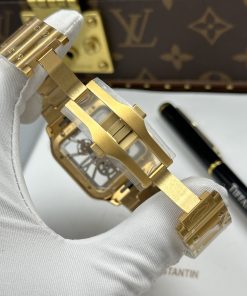 Đồng hồ Cartier Santos Replica 11 mặt lộ cơ bộ máy cót thủ công 39 (2)