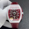 Đồng hồ Franck Muller Vanguard V45 Rep 11 vỏ gốm trắng mặt số màu đỏ xưởng ABF 45mm (2)