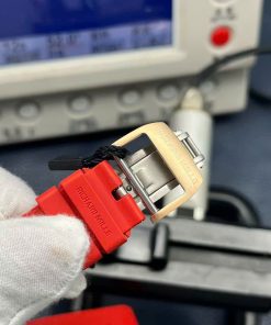 Đồng hồ Richard Mille RM67-01 Replica 11 vỏ mạ vàng hồng dây cao su đỏ 38 (2)