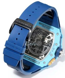 Đồng hồ Richard Mille Rep cao cấp RM35-03 màu xanh pastel dây cao su 43 (2)