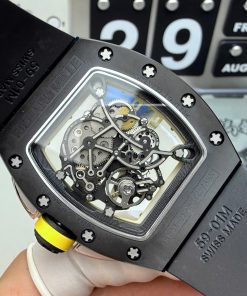 Đồng hồ Richard Mille Replica 11 RM61-01 Yohan Blake vỏ gốm đen dây cao su 43x50mm (2)
