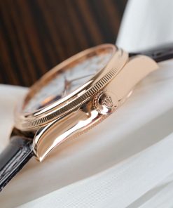Đồng hồ Rolex Cellini Moonphase 50535 chế tác vỏ bọc vàng thật dây da 39mm (2)