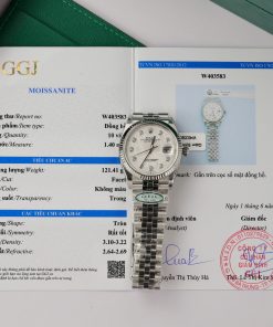 Đồng hồ Rolex DateJust chế tác mặt thiện thạch cọc số đính moissanite 36mm (2)