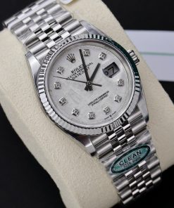 Đồng hồ Rolex DateJust chế tác mặt thiện thạch cọc số đính moissanite 36mm (2)