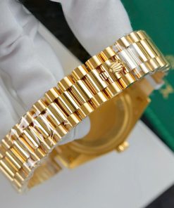 Đồng hồ Rolex Day-Date chế tác bọc vàng 18K độ kim cương moissanite nhà máy GM 36mm (2)