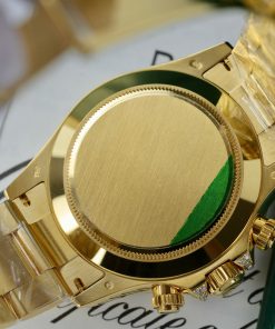 Đồng hồ Rolex Daytona Eye Of Tiger Replica 11 bọc vàng thật đính kim cương moissanite HongKong 40mm (2)