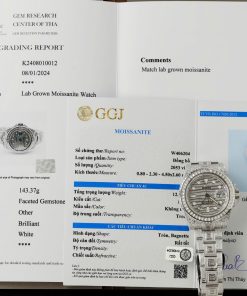 Đồng hồ Rolex GMT-Master II Replica 11 đính full kim cương moissanite HongKong 40mm (2)