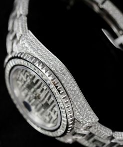 Đồng hồ Rolex GMT-Master II Replica 11 đính full kim cương moissanite HongKong 40mm (2)