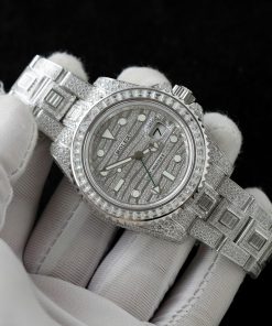 Đồng hồ Rolex GMT-Master II Replica 11 đính full kim cương moissanite HongKong 40mm (2)