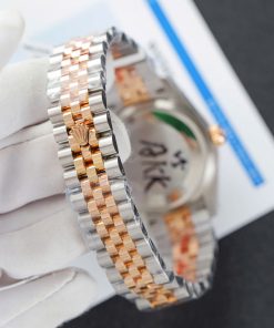 Đồng hồ nữ Rolex DateJust chế tác mặt khảm xà cừ vỏ bọc vàng thật xưởng GM 31mm (2)