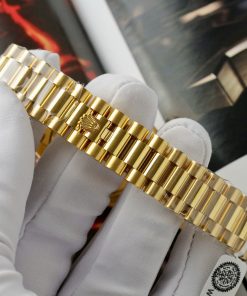 Đồng hồ nữ Rolex DateJust chế tác mặt xanh lá cây bọc vàng thật 31mm (2)